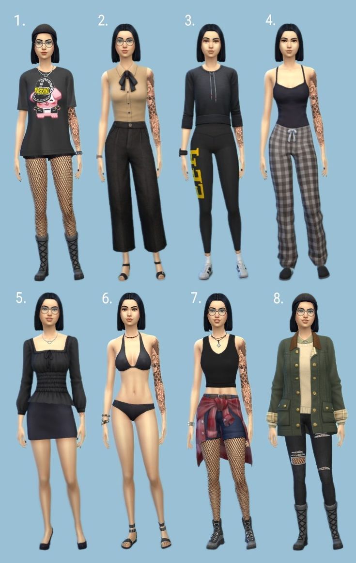 many different types of clothes for females