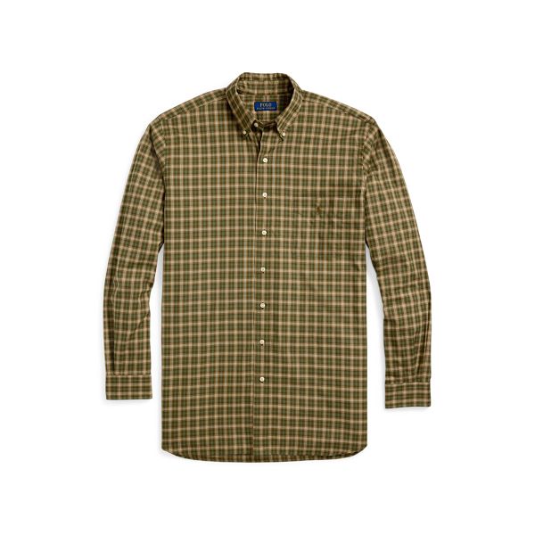 This plaid Big & Tall shirt is crafted with lightweight cotton twill that is peached for unparalleled softness. Classic Relaxed Fit Flannel Shirt For Spring, Classic Plaid Cotton Shirt, Classic Plaid Shirt For Casual Gatherings, Classic Ralph Lauren Fall Shirt, Ralph Lauren Plaid Cotton Top, Ralph Lauren Cotton Spring Shirt, Classic Ralph Lauren Plaid Shirt, Button Outfit, Twill Shirt