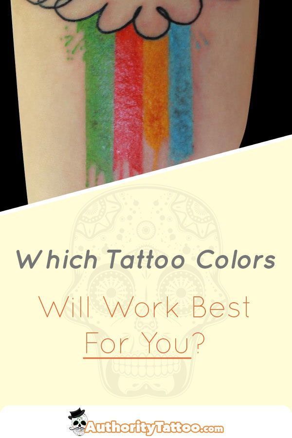 a tattoo with the words which tattoo colors will work best for you?