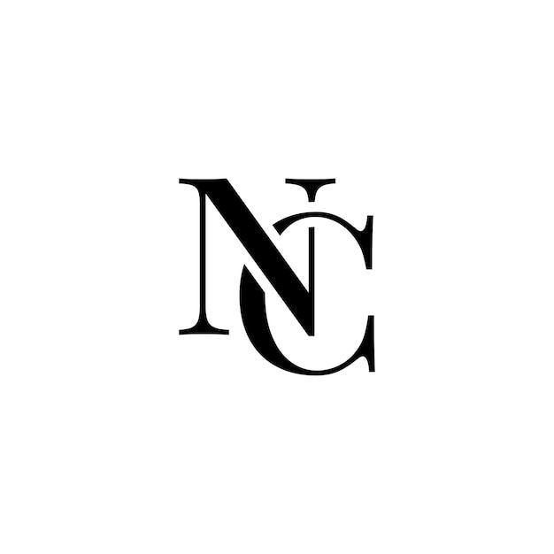 the letter n is made up of two letters, one in black and white with an oval