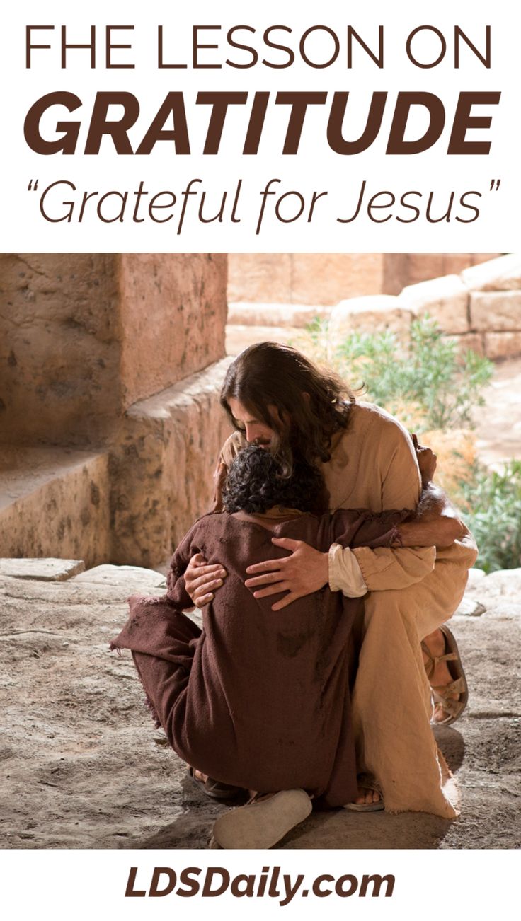 the lesson on gratitude grateful for jesus is shown in this image with text overlay