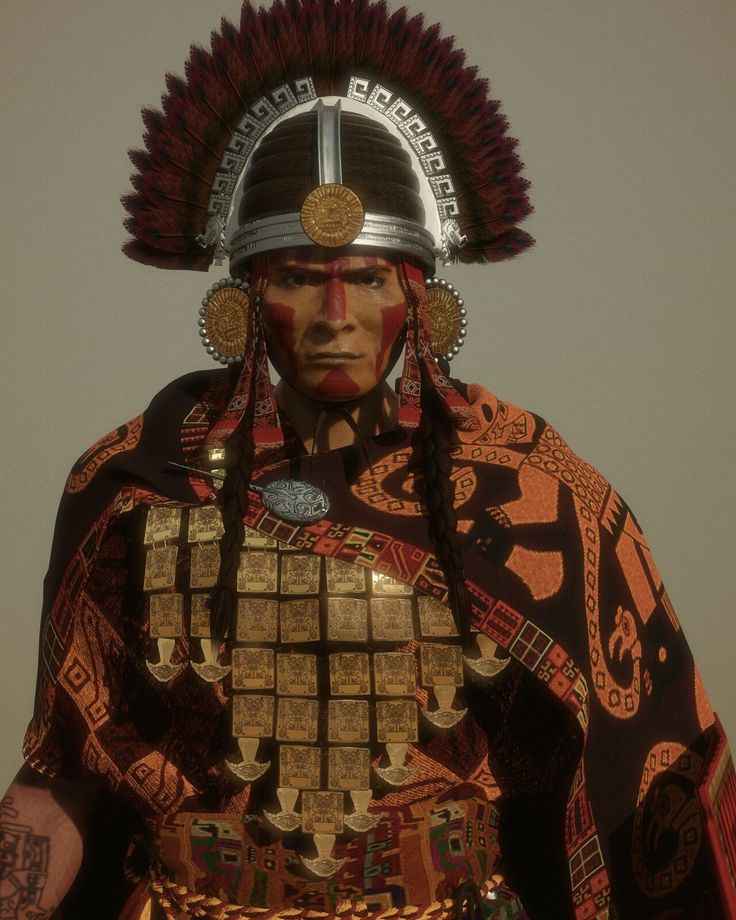 a man dressed in native american clothing and headdress