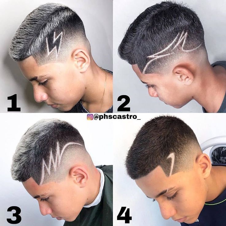 Fade Designs Boys, Boy Design Haircut, Boys Design Haircut, Boy Hair Designs Kids, Fades With Designs Haircut, Men’s Haircut Designs, Boy Baseball Haircut, Boys Haircut Lightning Bolt, Mens Hair Designs Lines