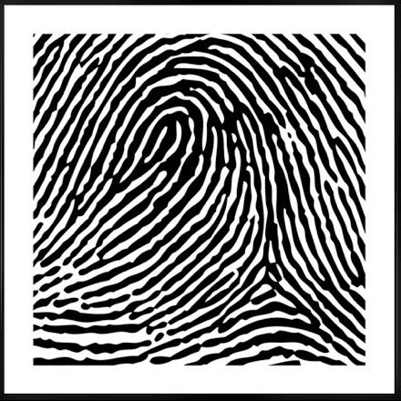 a black and white image of a fingerprint