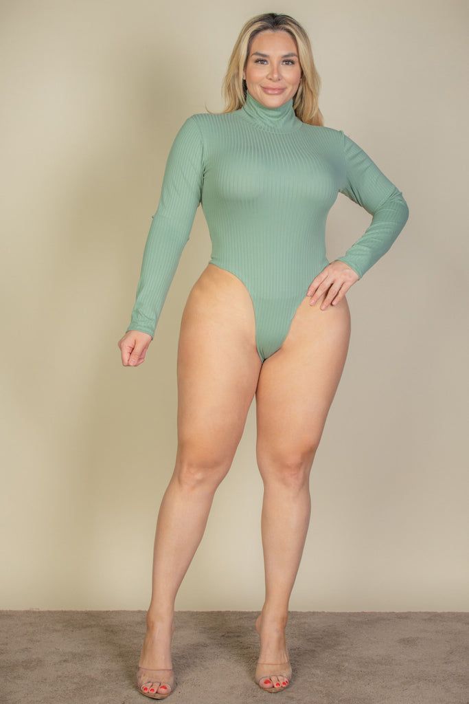 Turtle Neck Style, Turtle Neck Long Sleeve, Plus Jumpsuit, Leotard Bodysuit, Bodysuit Tops, Seductive Clothes, Cold Shoulder Long Sleeve, Plus Size Models, Knit Style