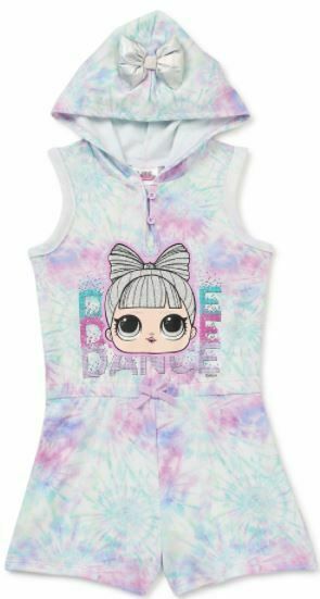 NEW LOL SURPRISE Girls French Terry Hooded Romper - Size M -10/12 Attached hood - bow embellishment Sleeveless - Graphic print at front Tie dye detail 60% Cotton/40% Polyester Machine washable Cute Cotton Hoodie For Playwear, Cute Multicolor Cotton Hoodie, Lol Surprise Dolls Party Outfit, Lol Clothes, Lol Doll Birthday Outfit, Cotton Hoodie For Playtime, Lol Surprise Doll Birthday Dress, Tie Dye Outfit, Playful Unicorn Print Sleepwear For Sleepover