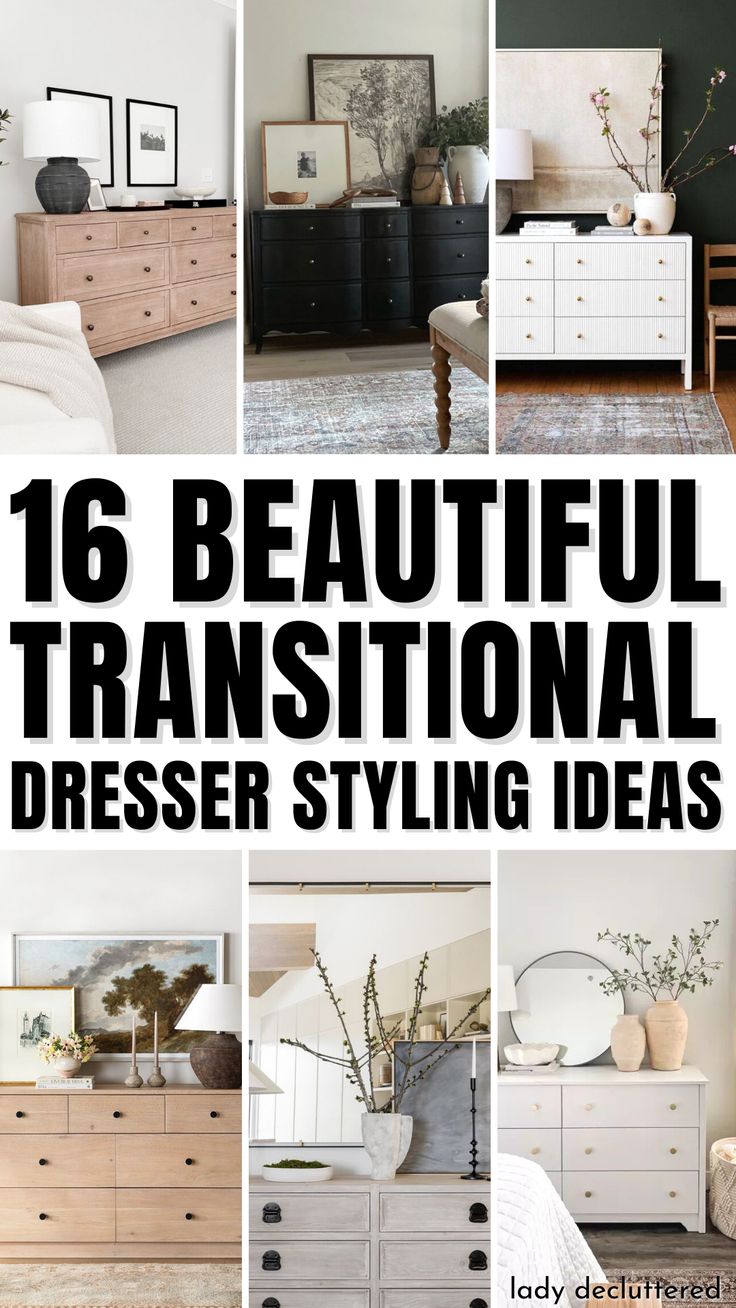 16 Beautiful Transitional Dresser Styling Ideas Decor Ideas For Bedroom Dresser, Boho Dresser Top Decor, Styling Your Dresser Top, Decorating Bedroom Ideas Master Dressers, How To Decorate Your Dresser Top Master Bedrooms, Decorating Bedroom Dresser Top Ideas, Decorate A Dresser Top Master Bedrooms, Decorating Top Of Dresser Ideas, Transitional Bedroom Decor Ideas