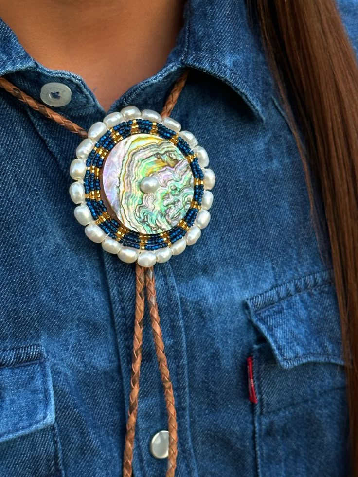 Made by shalyce parashonts Native Beaded Regalia, Beaded Jewelry Indigenous, Unique Handmade Lariat Bolo Ties, Beaded Bolo Ties Native American, Contemporary Beadwork, Beaded Sets Regalia, Caribou Tufting, Native American Ribbon Work, Powwow Outfits