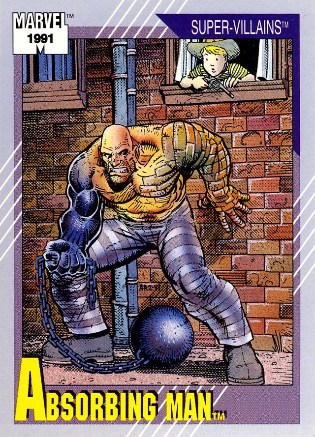 the cover to an old comic book, featuring a man in striped pants leaning against a brick wall