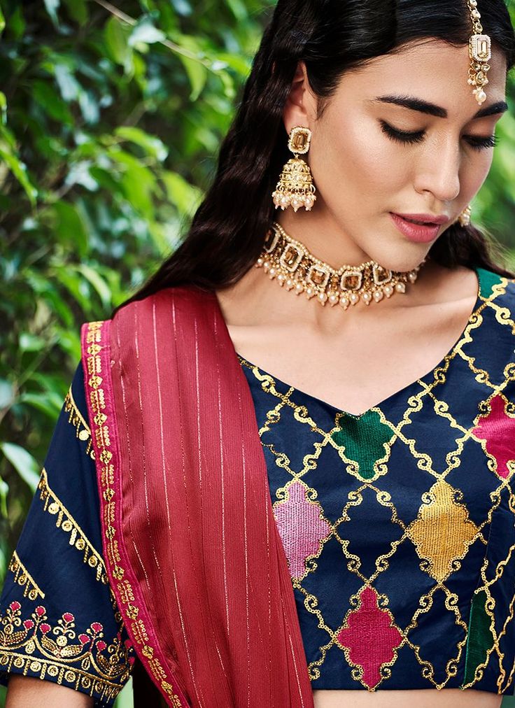 Shop Designer Lehenga Online - HATKAY Navratri Art Silk Sharara With Resham Embroidery, Semi-stitched Anarkali Lehenga With Meenakari, Navratri Resham Embroidered Art Silk Sharara, Eid Straight Kurta Choli In Dola Silk, Eid Dola Silk Choli In Straight Kurta Style, Dola Silk Choli Straight Kurta For Eid, Bollywood Semi-stitched Kundan Anarkali Set, Designer Meenakari Sharara In Chanderi, Diwali Straight Kurta Choli With Intricate Embroidery