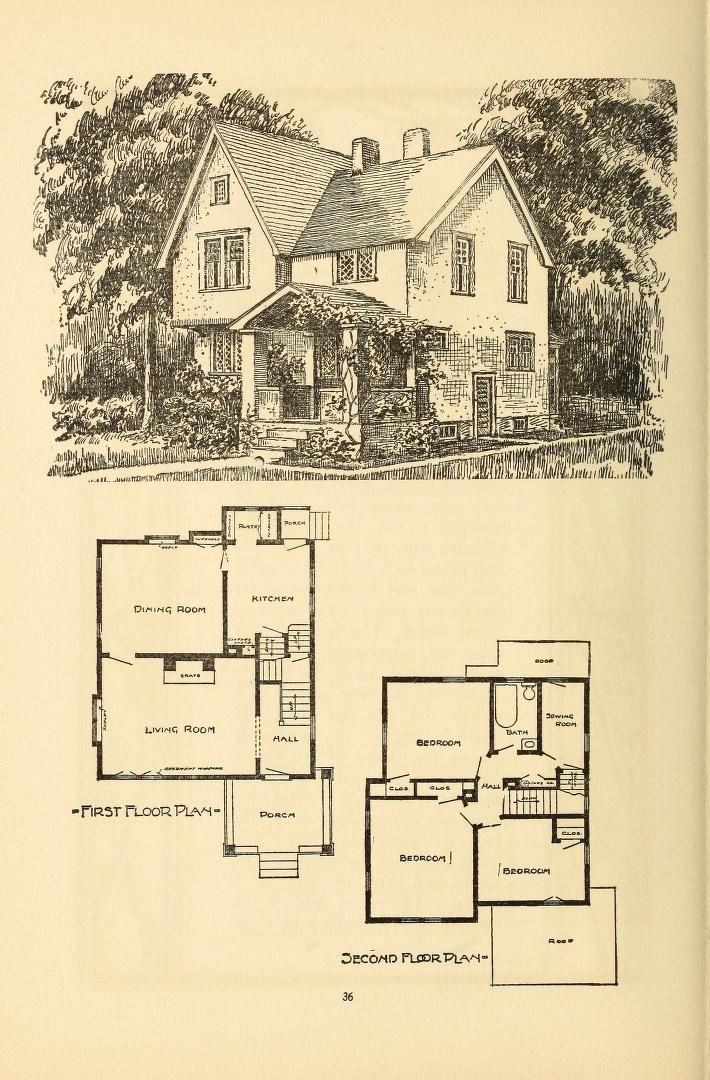 an old house is shown with two floors and three stories, as well as another floor plan