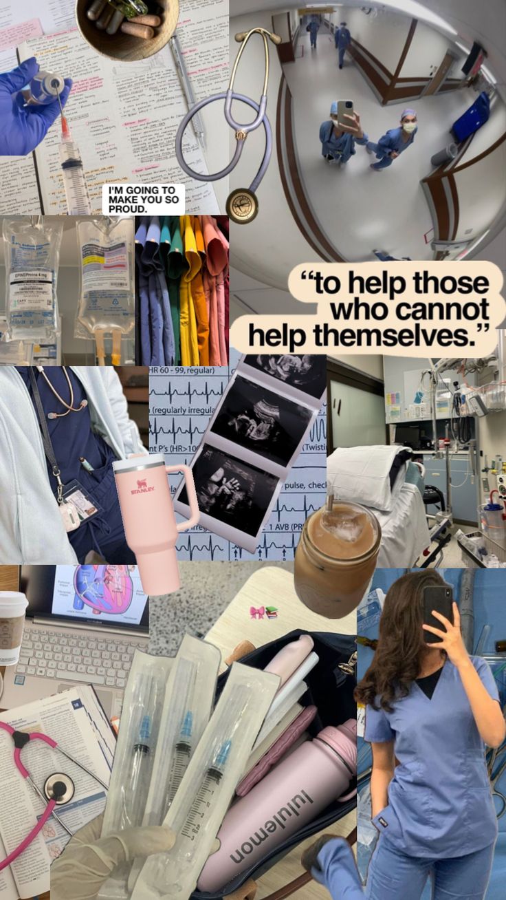 a collage of medical related items and text that reads help those who cannot help themselves