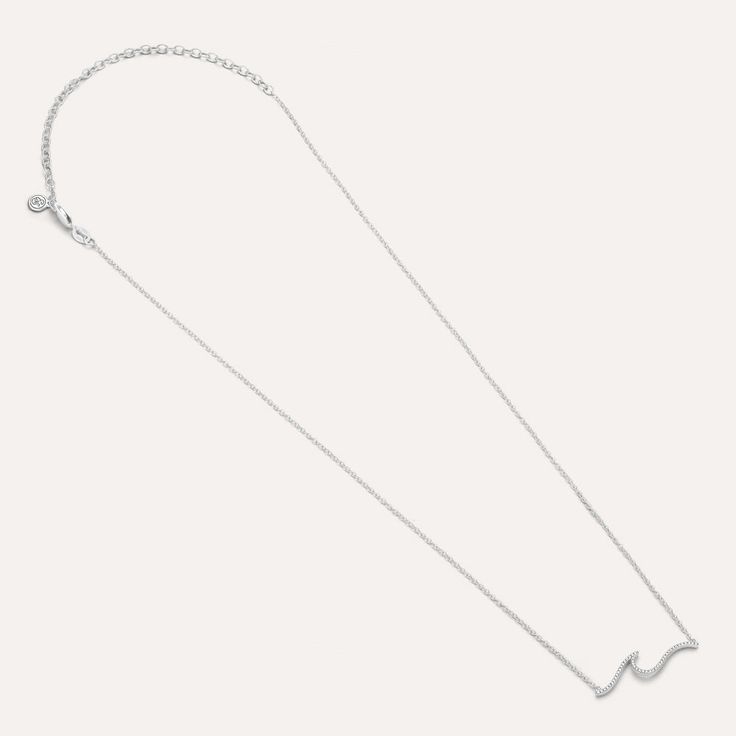 SKU# N-30576 16" Chain + 4" Extender Total length 20" Diamond Weight 0.06cts Pendant Length 30.42 mm Width 7.40 mm Thickness 1.70 mm Lobster clasp closure Finish 14k gold plated sterling silver or in sterling silver. Avoid contact with anything containing derivatives of alcohol. Elegant Sterling Silver Curb Chain Jewelry, White Gold Pendant Necklace With Curb Chain, Elegant Sterling Silver Curb Chain Necklace, Silver Diamond Clavicle Chain Necklace In 14k Gold, Minimalist Sterling Silver Diamond Necklace With Cable Chain, Minimalist Diamond Necklace With Cable Chain In Sterling Silver, Fine Jewelry Diamond Necklace With Curb Chain As Gift, 14k Gold Silver Necklace With Curb Chain, Minimalist Curb Chain Necklace For Anniversary