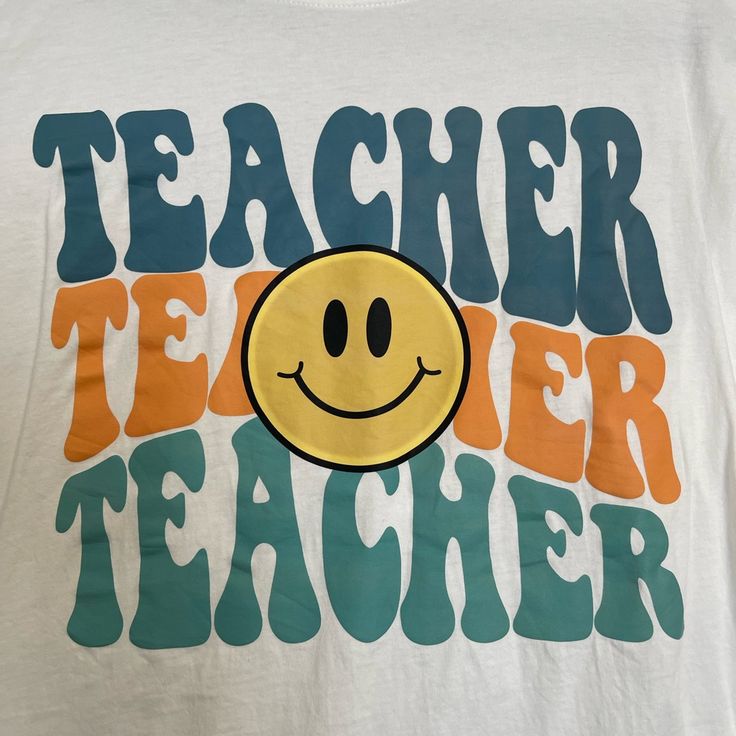 This Is Labeled As A 2x, But Seems To Fit Like An Xl. Never Worn, After Trying On, And Could Not Return. White Oversized Fun T-shirt, Trendy Screen Print Top For Teacher Appreciation, Casual White T-shirt For Teacher Appreciation, Fun Graphic Print T-shirt For Teacher Appreciation, Fun Teacher Appreciation T-shirt With Graphic Print, Luke 12 27, Holiday Tee Shirts, Fringe Tee, Creedence Clearwater Revival