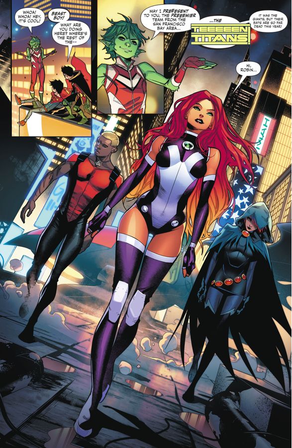 an image of a comic page with two women in the background and one man standing next to her