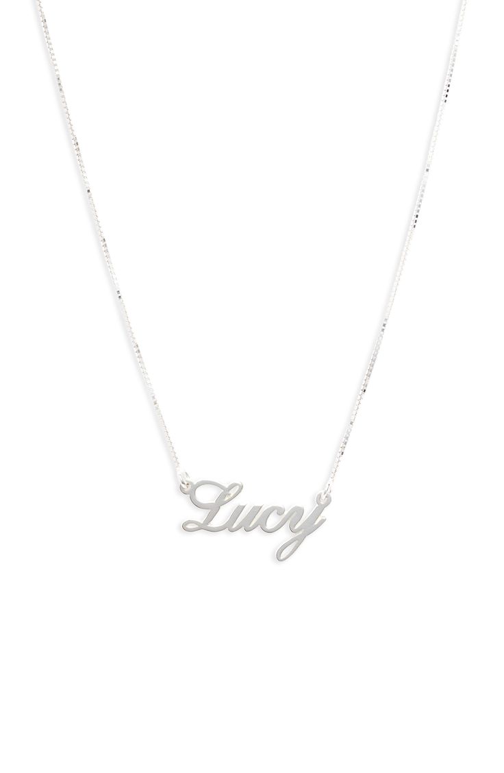 Bring personalized polish to your look with this nameplate pendant necklace that stacks well with others. Style Name:Melanie Marie Personalized Nameplate Necklace. Style Number: 6242399. Melanie Marie, Personalized Nameplate Necklace, Nameplate Necklace, Name Plate, Made In The Usa, Womens Jewelry Necklace, Silver Necklace, Gold Plate, Jewelry Necklaces