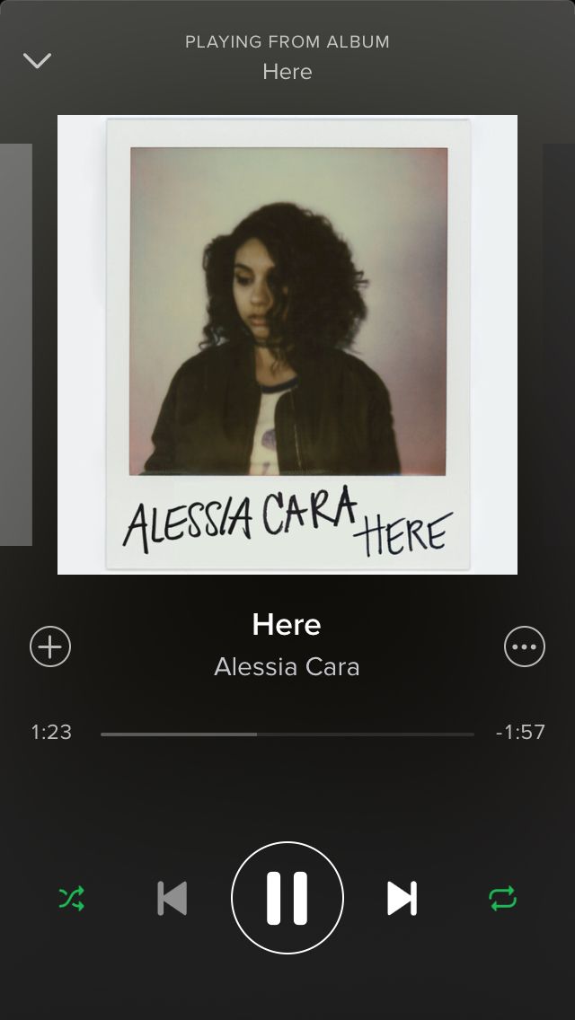 an mp3 player with the name alessa cara here on it's screen