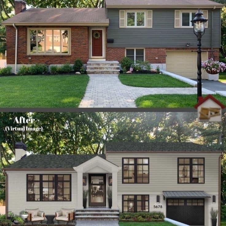 before and after pictures of a house in the suburbs