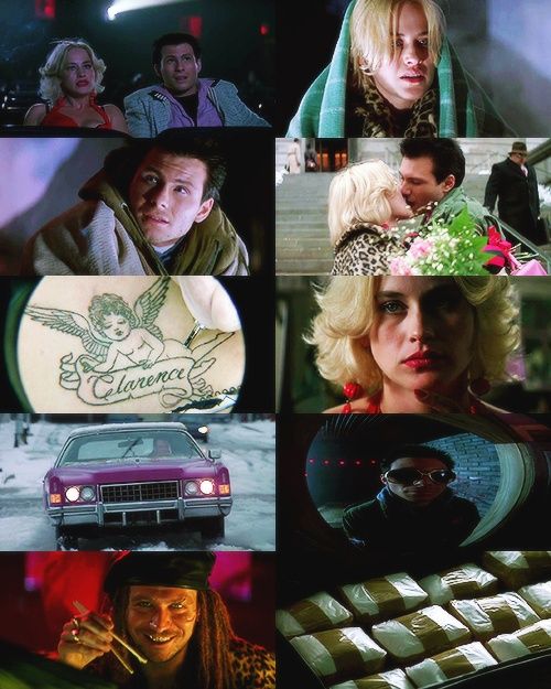 the collage shows many different scenes from tv and movies, including an old car