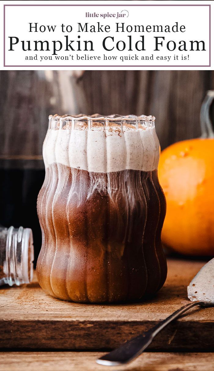 how to make homemade pumpkin cold foam and you'll never believe how quick it is