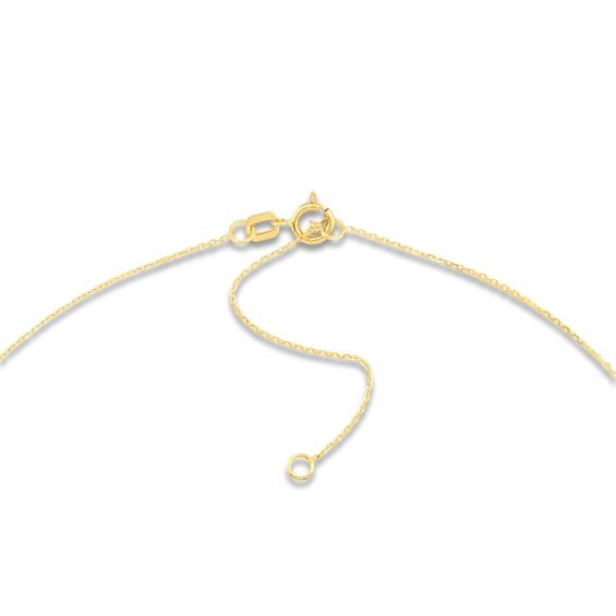 Four round discs move freely along an 18-inch cable chain in this chic necklace for her. The necklace secures with a spring ring clasp. Adjustable Yellow Gold Necklace With Round Pendant, Gold Diamond Necklace With Adjustable Chain, 14k Yellow Gold Coin Necklace With Adjustable Chain, Yellow Gold Pendant Coin Necklace With Adjustable Chain, Adjustable Yellow Gold Chain Necklace, Dainty Round Cable Chain Necklaces, Dainty Necklace With Cable Chain, Fine Jewelry Necklace With Round Cable Chain Pendant, Elegant Pendant Coin Necklace With Cable Chain