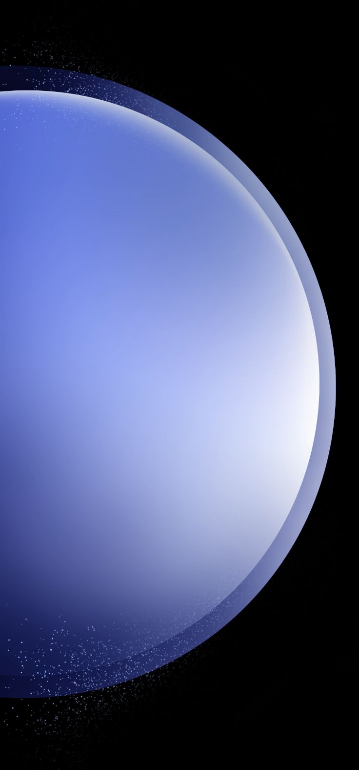 a blue circular object is shown against a black background