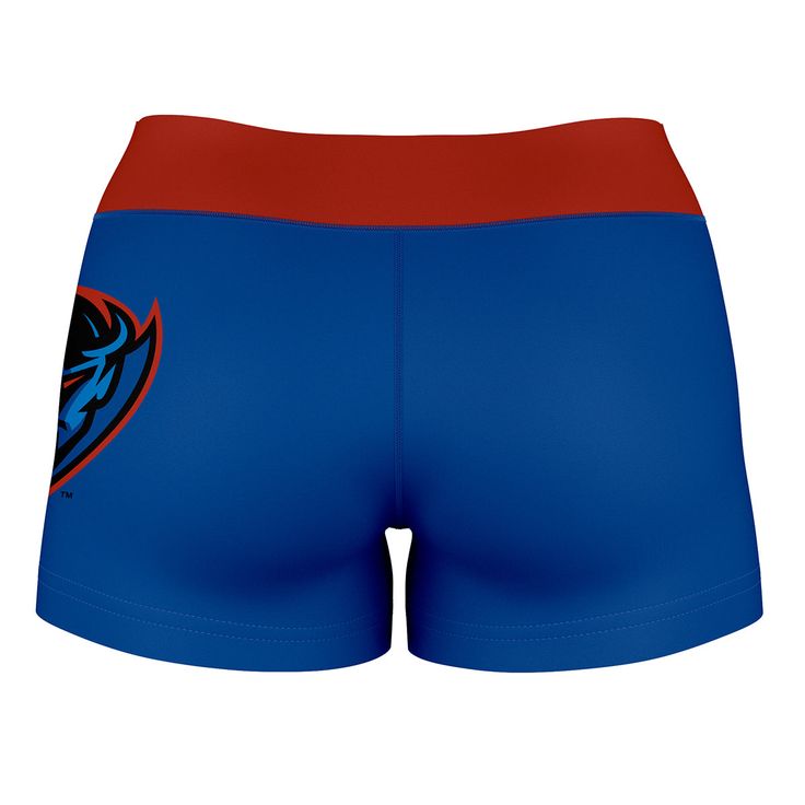 Look great in your new team spirit athletic workout and everyday shorts. Turn heads your way with this Depaul University Blue Demons gear. DETAILS Material: 88% Polyester / 12% Spandex. 4-way stretch fabric Performance moisture wicking quick drying, skin friendly fabric. Quick-Drying and sweat wicking fabric can keeps you dry and comfortable Sublimated graphics and colors Flatlock stitching for smooth contact on your skin Inseam size M approximately 3.75”, 2.75” pre-curved waistband with 3/4” el Curved Waistband, Depaul University, Blue Demon, Team Gear, Women Yoga, Athletic Workout, Athlete Workout, University Blue, 4 Way Stretch Fabric