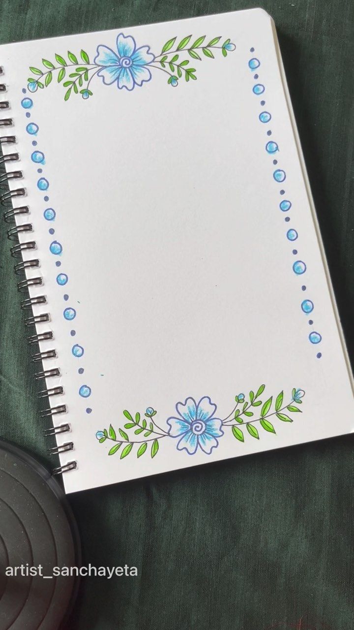 Cute Designs For Note Books, Thank You Border Design, How To Decorate A Page Border, Best Borders For Project, Border Project Design, Index Border Designs For Projects, Index Design Creative, Flower Border Designs For Projects, Paper Designs For Projects Border