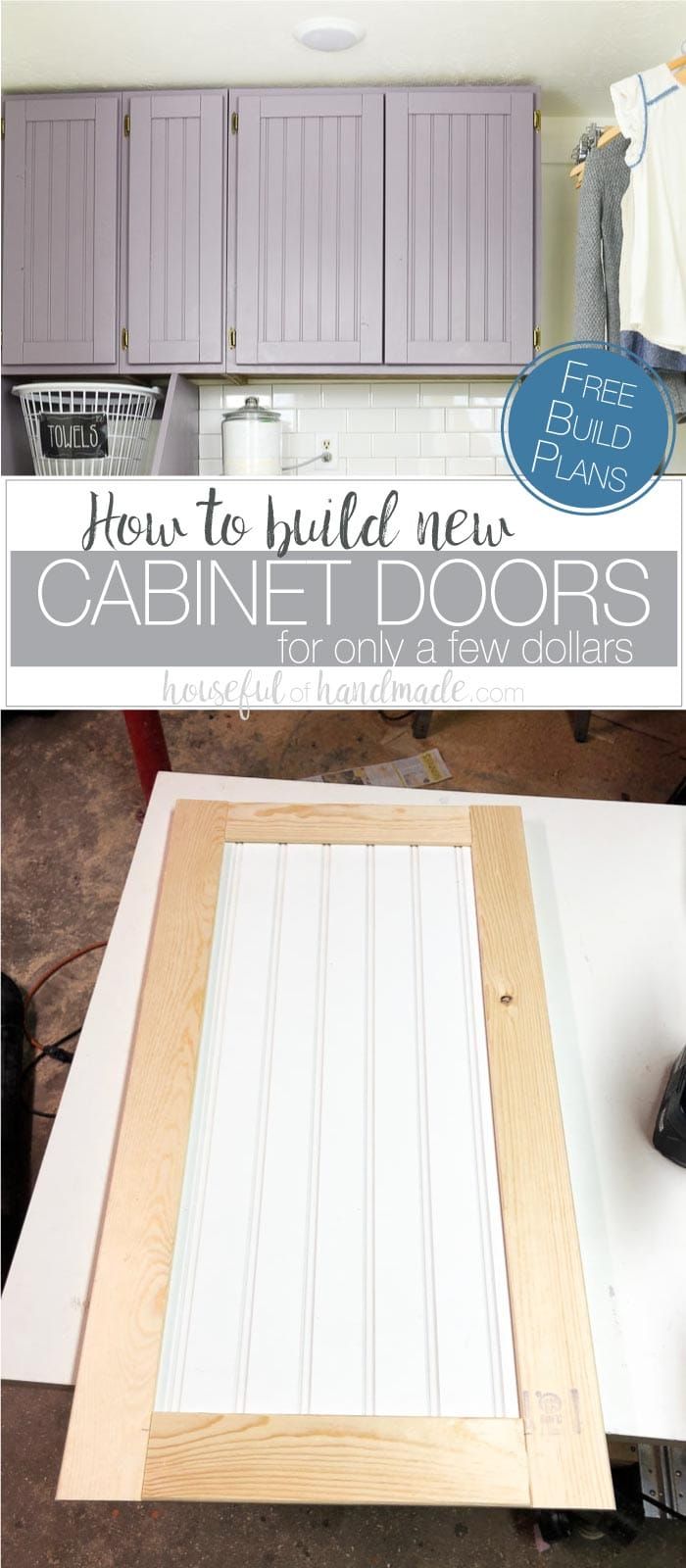 how to build new cabinet doors in the kitchen with pictures and text overlays