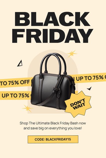 the black friday sale is up to 75 % off