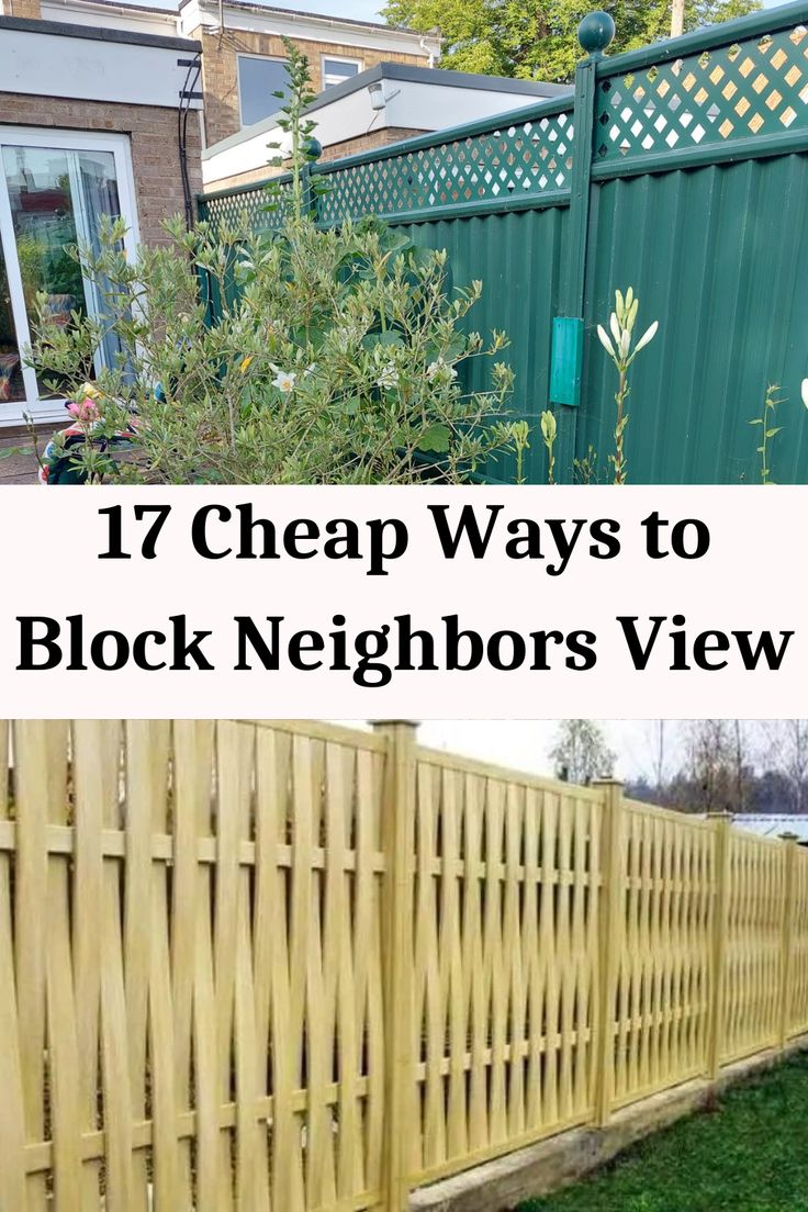 Cheap Ways to Block Neighbors View Fence Higher Privacy, Landscaping To Block Neighbors, Block View Of Neighbors House, Property Divider Ideas Outdoor, Yard Barrier Ideas, Block Neighbors View Backyard, Free Standing Privacy Fence, Affordable Privacy Fence, Privacy Fences Ideas