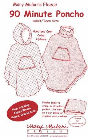 an adult sized poncho sewing pattern with instructions for the hood and capes