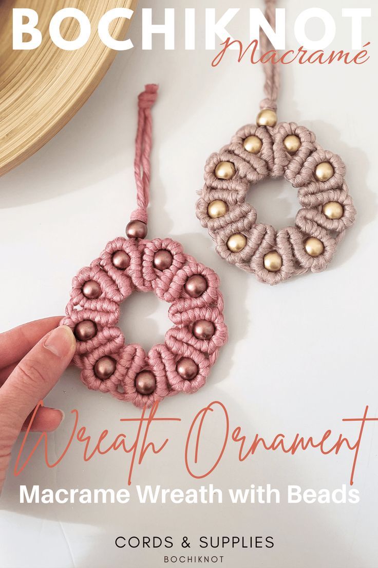 Get creative this holiday season! Dive into our latest YouTube tutorial where we teach you to make a DIY Mini Macramé Christmas Wreath with the added charm of beads. 🌟📿 #HandmadeHolidays #CraftingJoy Macrame Wedding Decor, Macrame Cords, Free Macrame Patterns, Macrame Owl, Macrame Supplies, Mini Macrame, Christmas Ornament Wreath, Ornament Tutorial, Macrame Knot