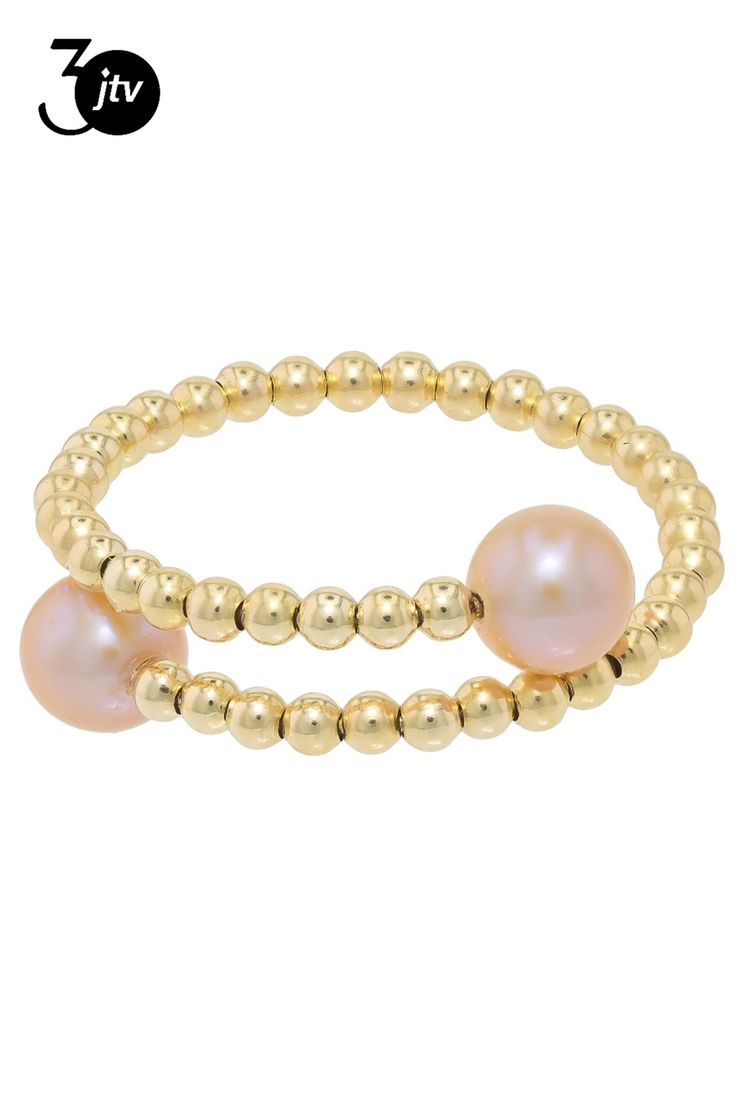 5-6mm Pink Cultured Freshwater Pearl 14k Yellow Gold Adjustable Bypass Ring with Memory Wire. Measures approximately 5/16" L x 3/4" W and is adjustable by size from 6-10. Colors, shapes, and sizes may vary. Formal Yellow Gold Multi-stone Pearl Ring, Gold 14k Gold-filled Round Beads Pearl Bracelet, Adjustable 14k Gold-filled Pearl Bracelet, Pink Memory Wire Bracelet, Gold Memory Wire Bracelet, Bypass Ring, Memory Wire, Fresh Water, Freshwater Pearls