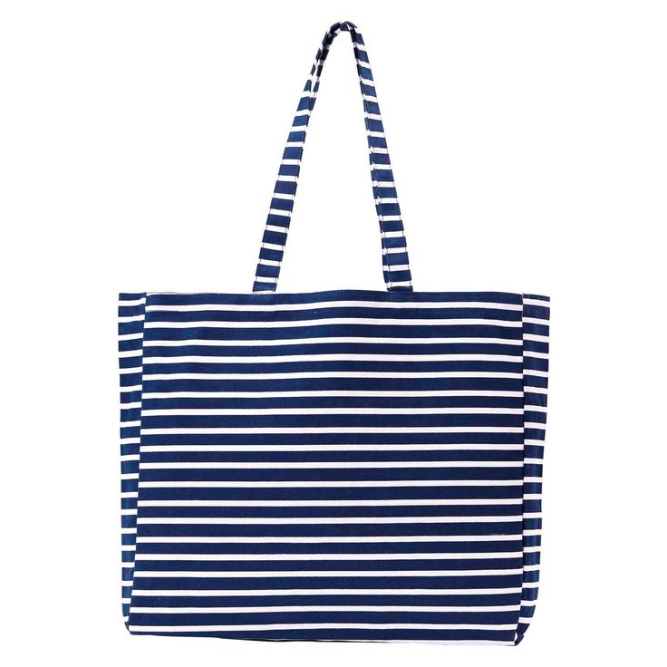 Breton Stripe Little Shopper Tote Bag - 100% Cotton Tote - rockflowerpaper 5 Cents, Ocean Conservation, Go Bags, Fun Fashion, Shopper Tote, Recycled Cotton, Fashion Prints, Cotton Canvas, Cool Style