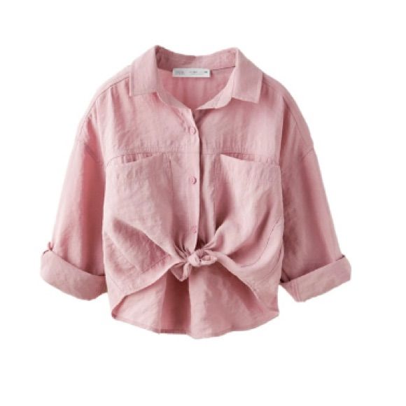 Nwt Zara Pink Flowy Button Down Shirt. Size 13/14. Smoke Free And Pet Free Home. Zara Collared Tops With Button Closure, Zara Collared Top, Cute Pink Top With Pockets, Cute Long Sleeve Tops With Pockets, Zara Cotton Tops With Buttons, Zara Shirt For Summer, Zara Collared Shirt With Buttons, Zara Solid Color Shirt For Summer, Pink Cotton Buttoned Top