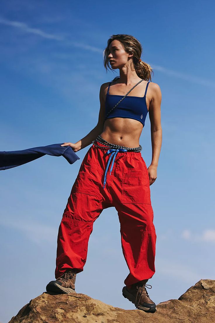 Well Played Pants | Free People UK Canada Clothes, Climbing Pants, Street Workout, Red Fits, Adjustable Waistband, Sporty Outfits, Fp Movement, Hiking Outfit, Style Mistakes