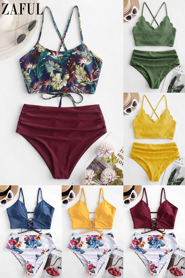 Shop the Season's Hottest clothing Trends, Low Price, 15% Off Your First order! Stylish New Styles, 100% Quality Guarantee, Free & Fast Shipping! #Zaful #swimwear #beachwear #summerfasgion #tankinis Suit Swimsuit, Womens Tankini, Tankini Set, Tankini Swimsuits, Swimwear Outfit, Swimwear Sale, Comfortable Dress, Online Womens Clothing, Tankini