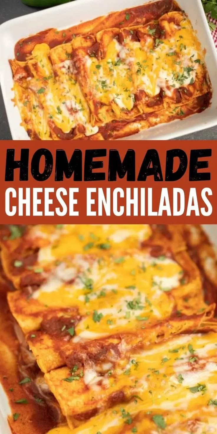 homemade cheesy enchiladas are the perfect appetizer to serve at your next party