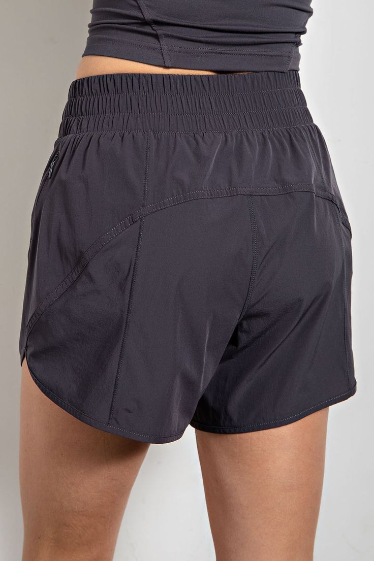 Flex into fashion with these totally swanky Amber High Rise Exercise Shorts in Charcoal! Whether you're at the gym or out on the town, these shorts will keep you looking fab. Feel as comfy as possible while you flex and break a sweat in them. Comfort Waistband Nylon Shorts, Sportswear High-waisted Shorts With Go-dry Technology, Sporty High-waisted Go-dry Shorts, Sportswear Go-dry High-waisted Shorts, Athleisure Nylon Shorts With Comfort Waistband, Casual Athletic Shorts With Comfort Waistband For Yoga, Nylon Athleisure Shorts With Comfort Waistband, Casual Yoga Athletic Shorts With Comfort Waistband, Nylon Yoga Bottoms