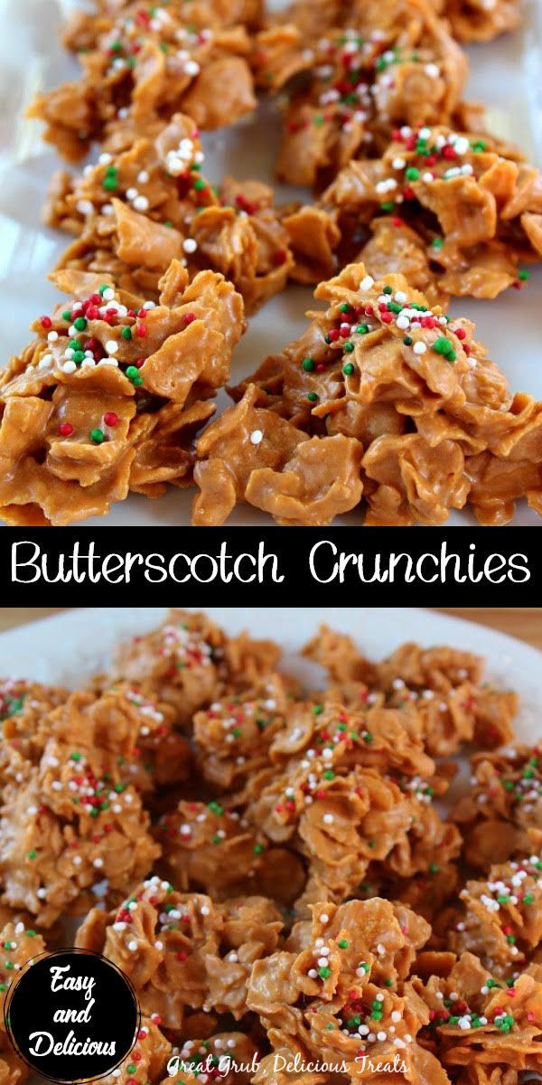 butterscotch crunchies with sprinkles on top and in the middle