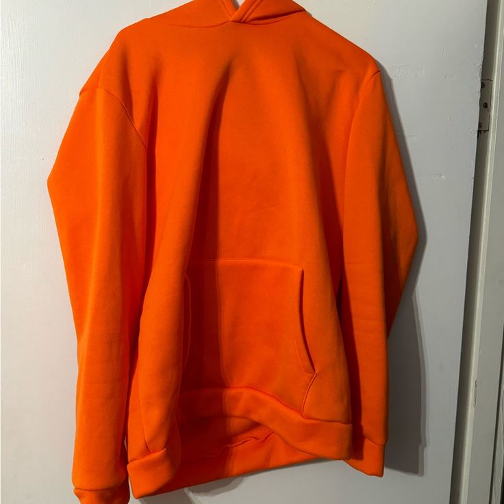 Orange “Never Look Back” Graphic Hoodie Never Worn Nwot Spring Streetwear Hoodie In Solid Color, Orange Hoodie For Winter Streetwear, Oversized Orange Hoodie For Streetwear, Orange Winter Sweatshirt With Ribbed Cuffs, Orange Fleece Long Sleeve Hoodie, Orange Long Sleeve Fleece Hoodie, Casual Orange Hoodie For Streetwear, Orange Hooded Hoodie For Streetwear, Orange Hooded Sweatshirt For Streetwear