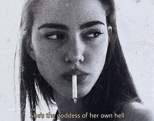 she's the goddess of her own hell A Woman, On Instagram, Instagram