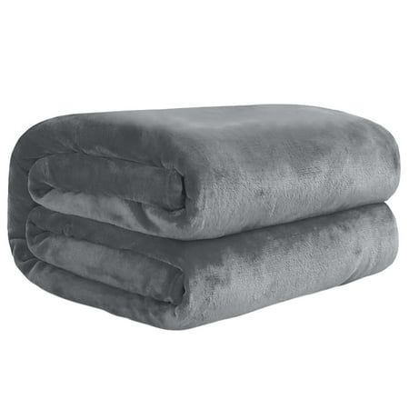 two gray blankets folded on top of each other