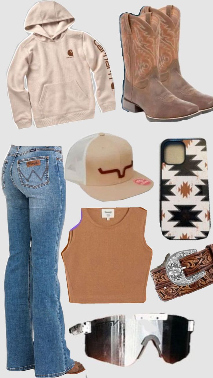 Cute Cowgirl Outfits Rodeo, Cute Southern Outfits, Cowgirl Fits, Everyday Outfits Fall, Cute Western Outfits, Western Outfit Ideas, Country Girl Outfits, Granola Outfits, Western Horses