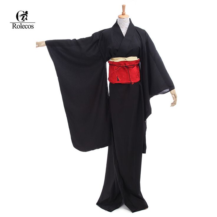 Japanese Kimono Women, Black Yukata, Kimono Dress Outfit, Weird Person, Yukata Women, Japanese Kimono Dress, Oc Fashion, Kimono Belt, Kimono Women