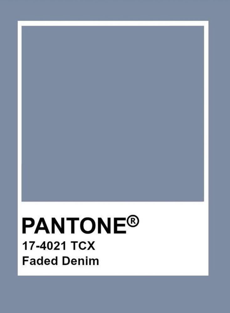 the pantone color is shown in blue and white, with an image of a square frame