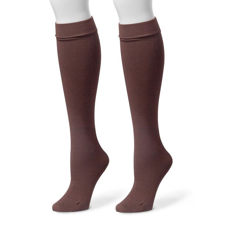 This of women's fleece-lined knee-high socks from MUK LUKS is sure to keep your feet warm all day long! This of women's fleece-lined knee-high socks from MUK LUKS is sure to keep your feet warm all day long! FEATURES Includes: 1 pair of socks Fleece lining for extra warmth and comfortFIT & SIZING Knee-high styling S-M: fits shoe sizes 5-7 L-XL: fits shoe sizes 8-10FABRIC & CARE Machine wash Polyester, spandex Lining: polyester fleece Imported Color: Brown. Gender: female. Age Group: adult. Soft Knee-high Socks For Stocking Stuffers, Comfortable Stretch Knee-high Hosiery, Comfortable Brown Mid-calf Socks, Comfortable Fitted Knee-high Hosiery, Comfortable Fitted Knee-high Socks, Comfortable Solid Color Winter Hosiery, Comfortable Winter Hosiery In Solid Color, Solid Fall Knee-high Socks, Comfortable Stretch Knee-high Socks