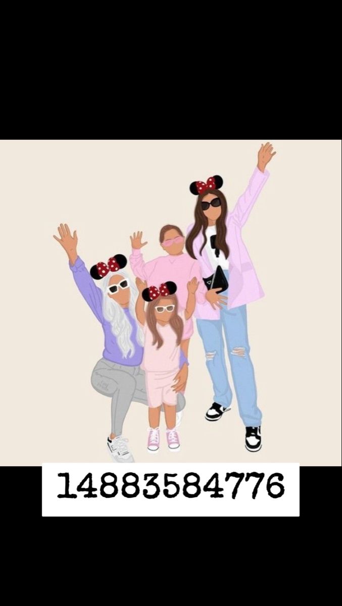 the family is posing for a photo with their arms in the air and hands up