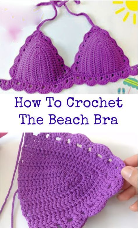 crochet Beach bra Crochet Bra Pattern, Square Crochet Pattern, شال كروشيه, Crochet Bra, Crochet Swim, Crochet Crop Top Pattern, Crochet Swimwear, Bra Pattern, Crochet Clothing And Accessories